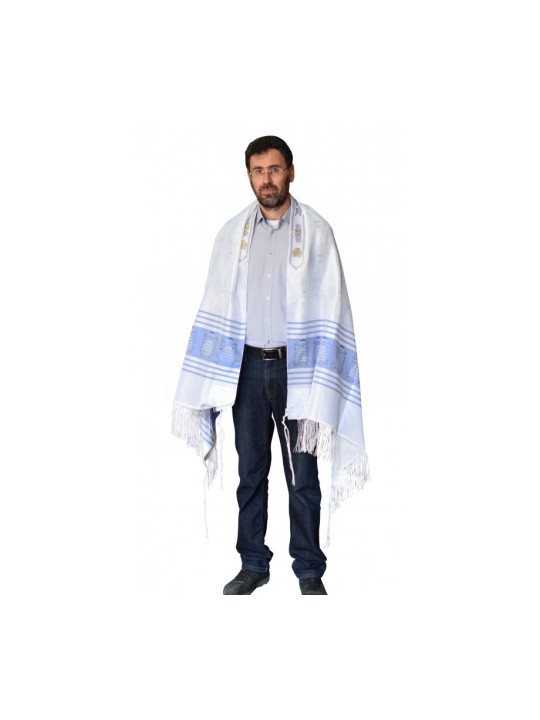 טליתניה פוליאסטר משי סטנדרטי טלית תפילת... | טליתים מסורתיים